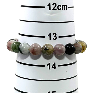 8mm Multicolor Tourmaline Beads Endless Bracelet