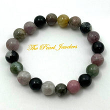 Load image into Gallery viewer, 8mm Multicolor Tourmaline Beads Endless Bracelet