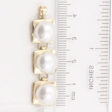 Load image into Gallery viewer, Triple Pearl Pendant – 14k Yellow Gold with White Pearls