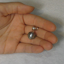 Load image into Gallery viewer, 14k Yellow Gold Tunnel &amp; Diamond Baroque Tahitian Pearl Pendant