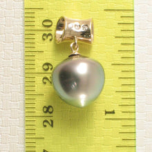 Load image into Gallery viewer, 14k Yellow Gold Tunnel &amp; Diamond Baroque Tahitian Pearl Pendant