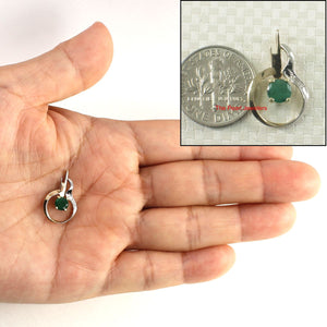 Unique Emerald & Diamond Pendant in Two-Tone 14k Gold