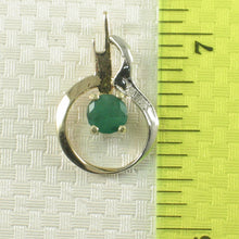 Load image into Gallery viewer, Unique Emerald &amp; Diamond Pendant in Two-Tone 14k Gold