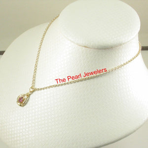 Unique Heart Ruby Pendant in 14k Yellow Gold