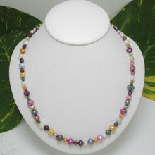 Load image into Gallery viewer, Multicolor Freshwater Pearl Necklace with Sterling Silver Clasp