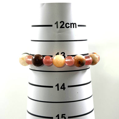 Watermelon Tourmaline & Agate 6mm Bracelet