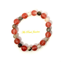 Load image into Gallery viewer, Watermelon Tourmaline &amp; Agate 6mm Bracelet (Darker Pink)