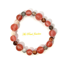 Load image into Gallery viewer, Watermelon Tourmaline &amp; Agate 8–10mm Bracelet