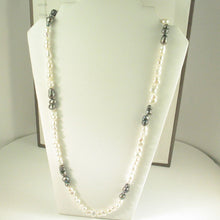 Load image into Gallery viewer, Baroque Peanut-Shaped Black &amp; White Pearl Necklace – 32&quot; Endless