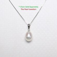 Load image into Gallery viewer, AAA White Freshwater Pearl Pendant – 14k White Gold + Chain Options