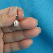 Load image into Gallery viewer, AAA White Freshwater Pearl Pendant – 14k White Gold + Chain Options