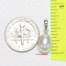 Load image into Gallery viewer, AAA White Freshwater Pearl Pendant – 14k White Gold + Chain Options