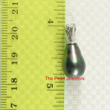 Load image into Gallery viewer, 14k Solid White Gold Bale &amp; Diamond Baroque Tahitian Pearl Pendant