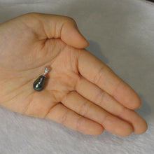 Load image into Gallery viewer, 14k Solid White Gold Bale &amp; Diamond Baroque Tahitian Pearl Pendant