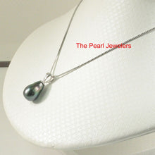 Load image into Gallery viewer, 14k Solid White Gold Bale &amp; Diamond Baroque Tahitian Pearl Pendant