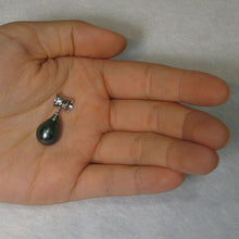 Load image into Gallery viewer, 14k White Gold Cuff &amp; Diamond Baroque Tahitian Pearl Pendant