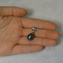 Load image into Gallery viewer, 14k White Gold Cuff &amp; Diamond Baroque Tahitian Pearl Pendant