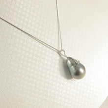 Load image into Gallery viewer, 14k Solid White Gold Eyes-Design &amp; Diamond Baroque Tahitian Pearl Pendant