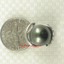 Load image into Gallery viewer, 14k White Gold “S” Bale &amp; Diamond Black Tahitian Pearl Pendant Necklace
