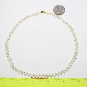Mini White Freshwater Pearl Lei Necklace