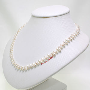 Mini White Freshwater Pearl Lei Necklace