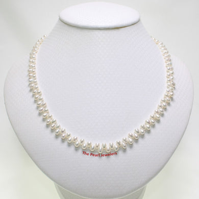Mini White Freshwater Pearl Lei Necklace