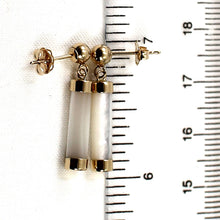 Load image into Gallery viewer, 14K Yellow Gold Ball Dangle White Mother of Pearl Earrings