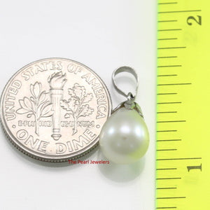 White Pearl Claw Pendant – 14k White Gold with Box Chain Options