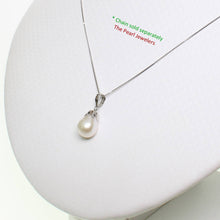 Load image into Gallery viewer, White Pearl Claw Pendant – 14k White Gold with Box Chain Options