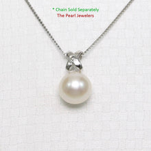 Load image into Gallery viewer, White Pearl Pendant – 14k White Gold with Diamond Bail