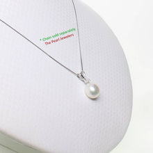 Load image into Gallery viewer, White Pearl Diamond Pendant – 14k White Gold + Chain Options