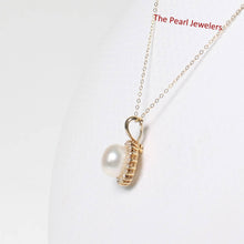 Load image into Gallery viewer, 14K Yellow Gold White Pearl &amp; Diamond Surround Pendant