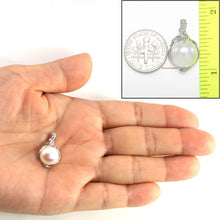 Load image into Gallery viewer, White Pearl Pendant – 14k White Gold with Diamonds