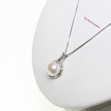 Load image into Gallery viewer, White Pearl Pendant – 14k White Gold with Diamonds