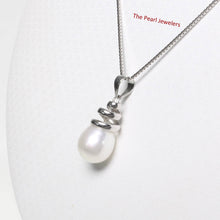Load image into Gallery viewer, White Pearl Pendant – 14k White Gold Cone Bail