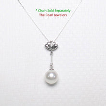 Load image into Gallery viewer, 14k White Gold Shell Bail Pearl Pendant