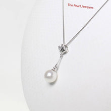Load image into Gallery viewer, 14k White Gold Shell Bail Pearl Pendant