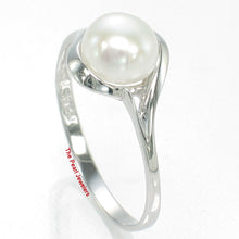 Load image into Gallery viewer, Solid Sterling Silver .925 White Cultured Pearl Solitaire Ring
