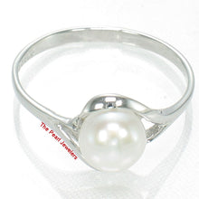 Load image into Gallery viewer, Solid Sterling Silver .925 White Cultured Pearl Solitaire Ring