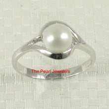 Load image into Gallery viewer, Solid Sterling Silver .925 White Cultured Pearl Solitaire Ring