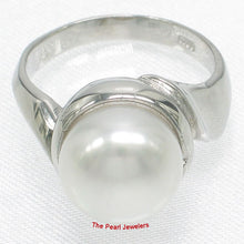 Load image into Gallery viewer, Solid Sterling Silver .925 White 9–10 mm Freshwater Pearl Solitaire Ring