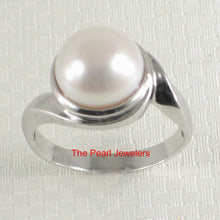 Load image into Gallery viewer, Solid Sterling Silver .925 White 9–10 mm Freshwater Pearl Solitaire Ring
