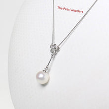 Load image into Gallery viewer, 14k White Gold Triple Hearts Bail Pearl Pendant