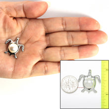 Load image into Gallery viewer, White Pearl Turtle Pendant – 14k White Gold (Hawaiian Honu)