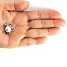 Load image into Gallery viewer, White Pearl Turtle Pendant – 14k White Gold (Hawaiian Honu)