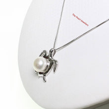 Load image into Gallery viewer, White Pearl Turtle Pendant – 14k White Gold (Hawaiian Honu)