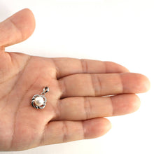 Load image into Gallery viewer, White Pearl Wave Square Pendant – 14k White Gold