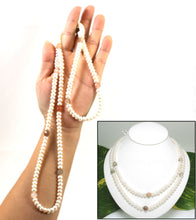 Load image into Gallery viewer, Quartz &amp; White Roundel Freshwater Pearl Endless Necklace – 33”