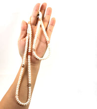 Load image into Gallery viewer, Quartz &amp; White Roundel Freshwater Pearl Endless Necklace – 33”