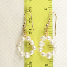 Load image into Gallery viewer, Small White Baroque Pearl Earrings – Handcrafted Hook Design